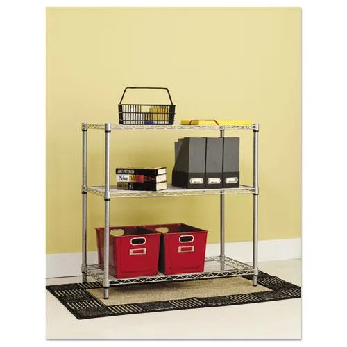 Alera Alera ALESW833614SR Wire Shelving 36x14x36 3-Shelf 250lb Silver office furniture — product photo