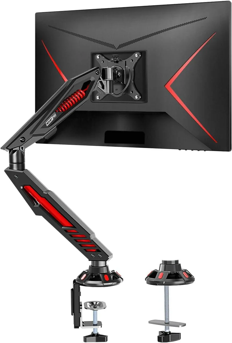 PISKEKAT PISKEKAT MOUNT PRO Monitor Arm 32in VESA 75 100 C-Clamp Grommet .4-3.35in — product photo