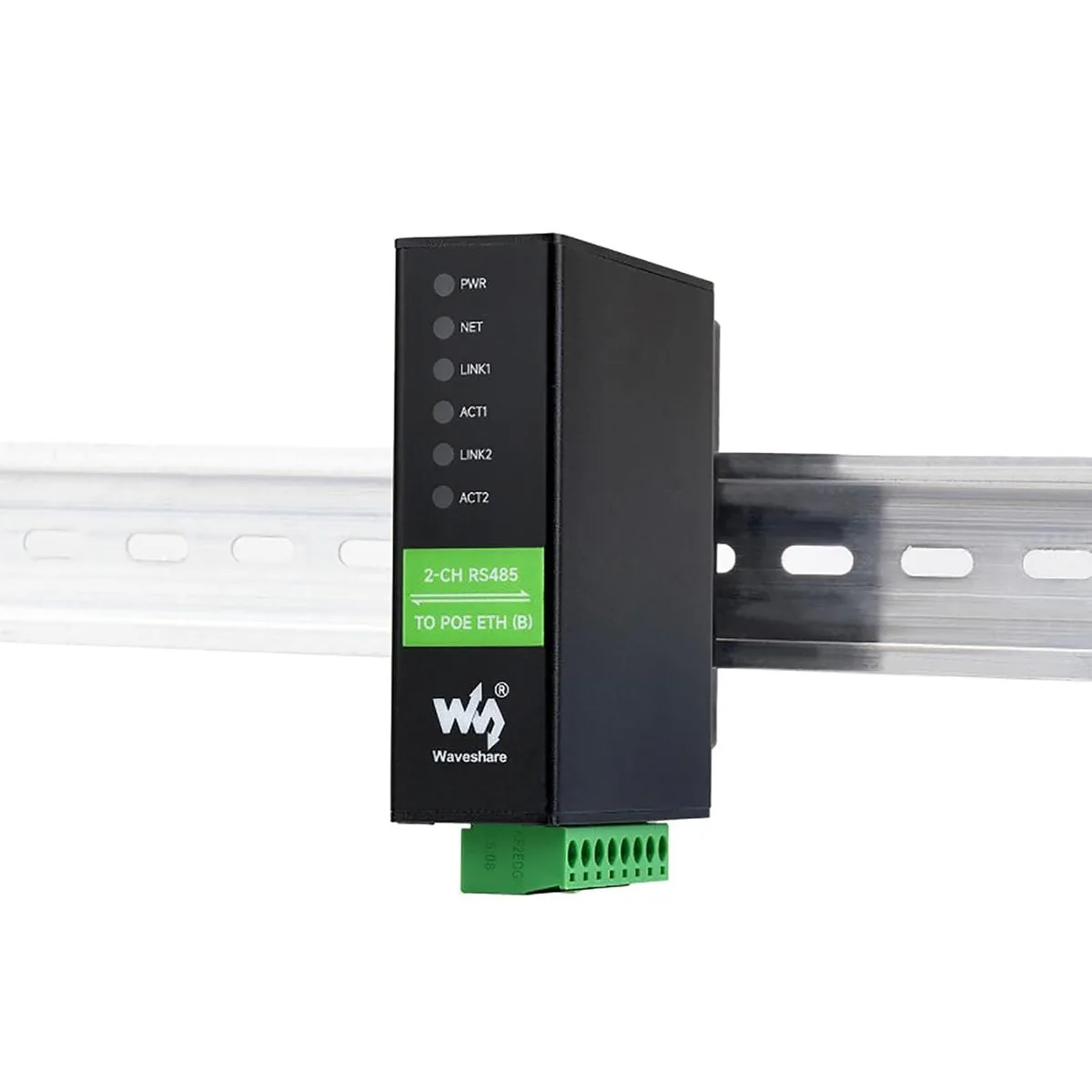 LORDWORLD LORDWORLD Industrial 2-Ch RS485 to RJ45 Ethernet Serial Server Dual ETH POE — product photo