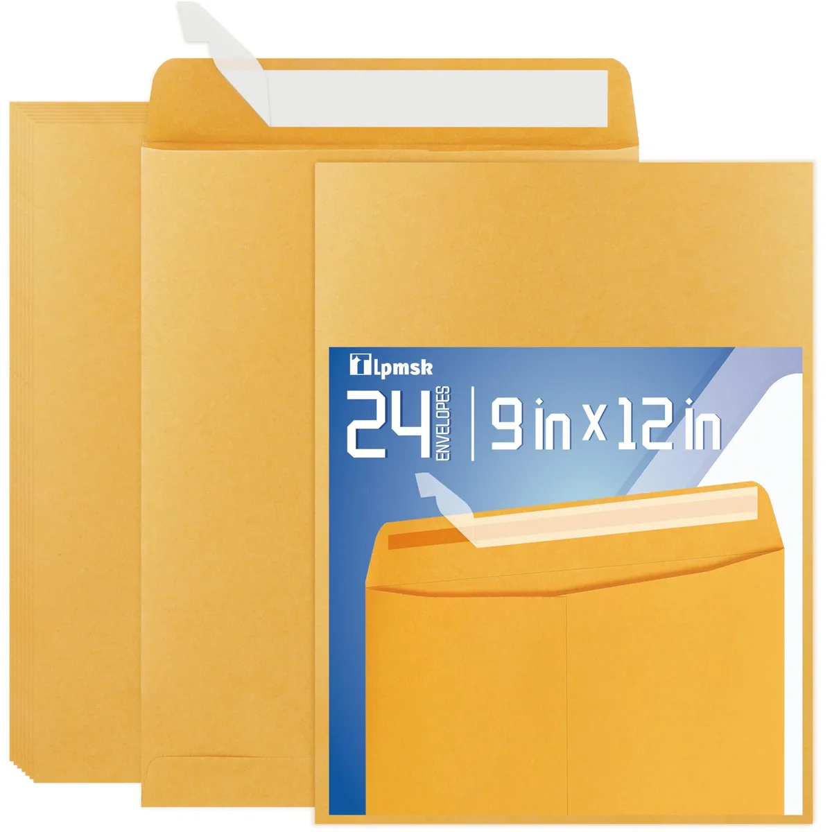  9x12 Brown Kraft Envelopes 24 Count Self Seal 28lb — product photo