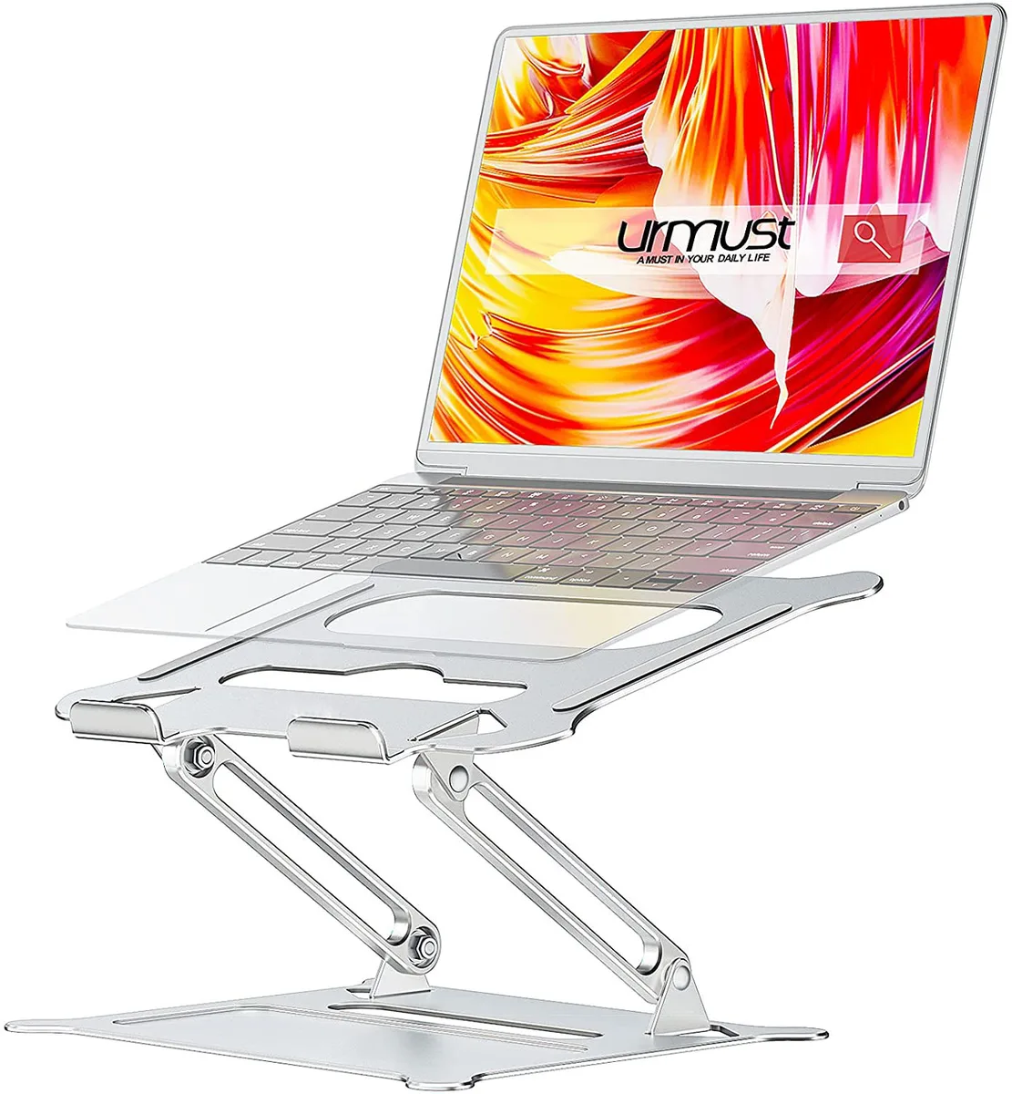 Jansicotek Jansicotek Z19 Silver adjustable ergonomic notebook holder for Air Dell XPS HP Lenovo 10-17 laptop cooling pad — product photo