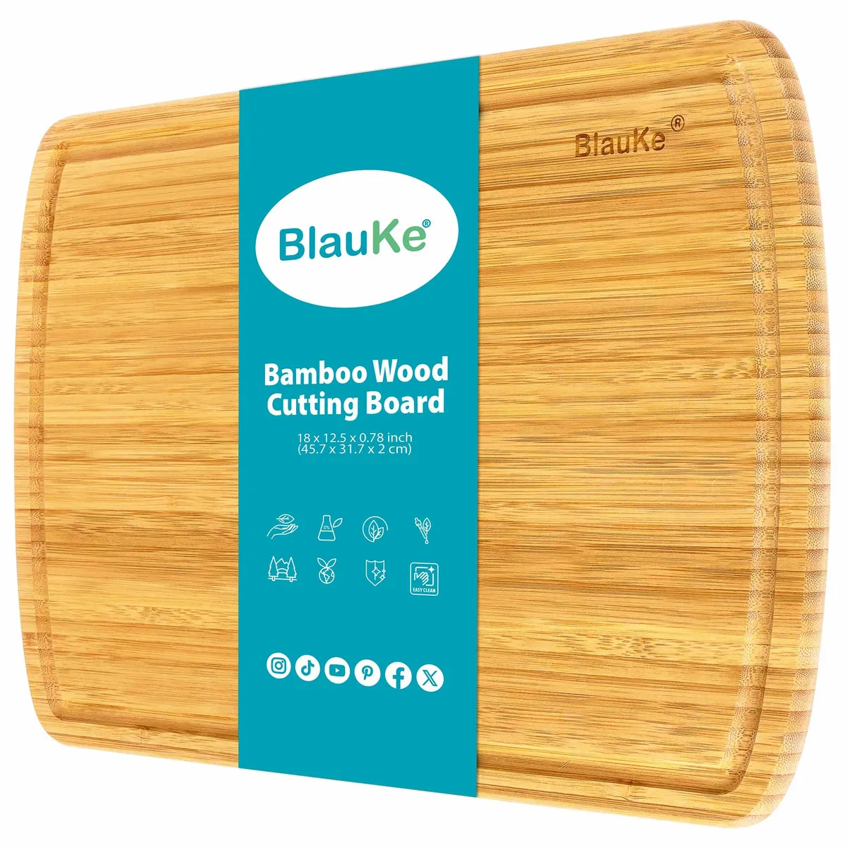 BlauKe BlauKe Bamboo Cutting Board 18 x 12.5 x .8 in — product photo