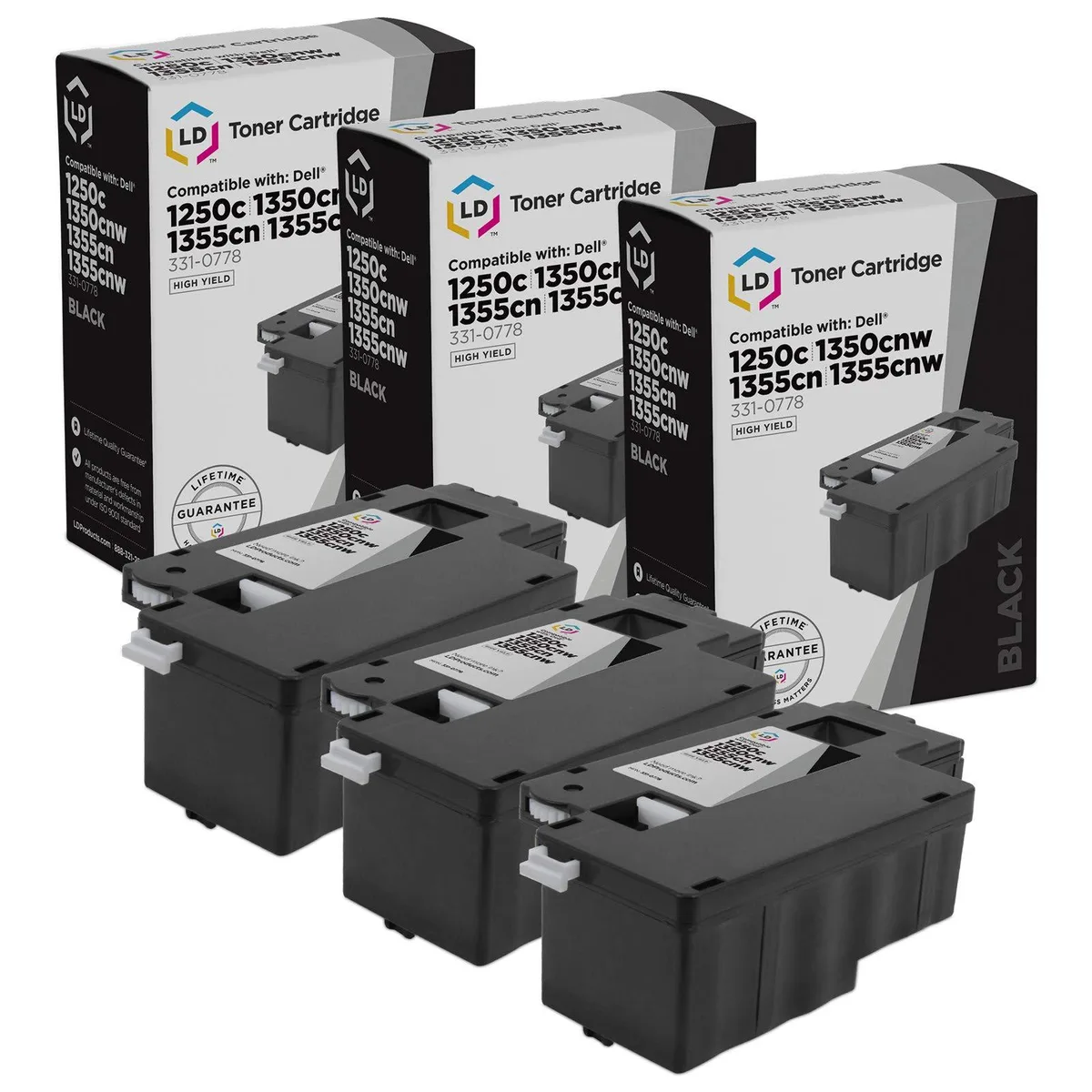 LD Products LD Products CC532A Yellow Toner Cartridge HP 304A — product photo