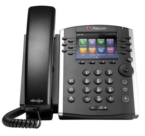 POLYCOM POLYCOM VVX 410 2200-46162-001-R corded phone 12 line 3.5" color LCD — product photo