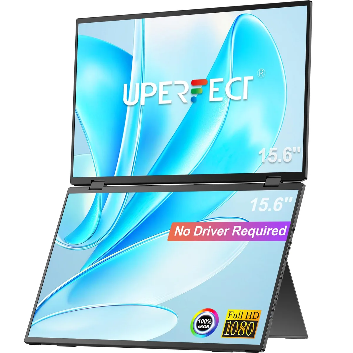 Uperfect Uperfect Delta 15.6" Dual Portable Monitor 1080P HDR 360° Foldable — product photo
