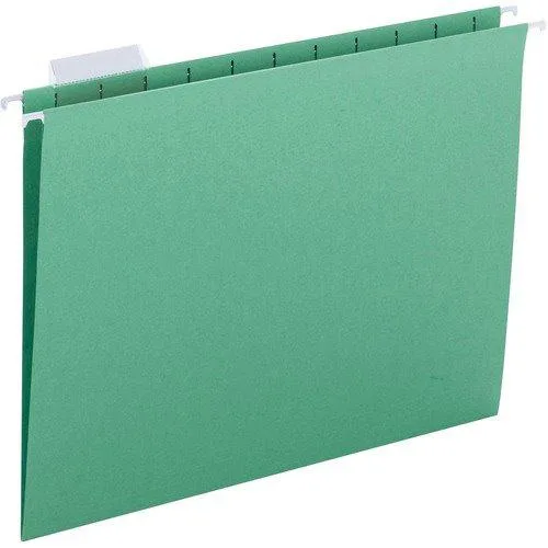 Business Source Business Source 3178 Hanging File Folder Letter Size Green 25/Box — product photo