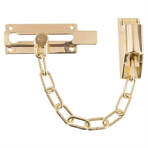 Tuff Stuff Tuff Stuff TUF55 Polished Brass Keyed Door Chain Guard Lock — product photo