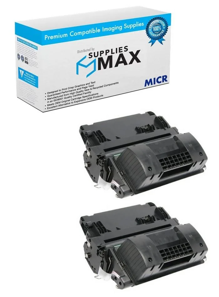 SuppliesMax SuppliesMax CE390XD-MICR toner cartridge 2 pack 24000 pages — product photo