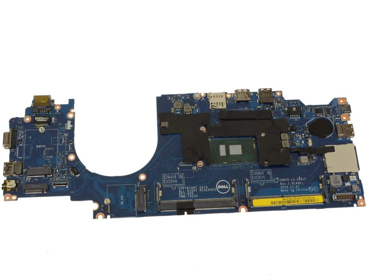 DELL DELL Latitude 5480 Motherboard Intel i5-7200U 2.5GHz UMA 4XVDF — product photo