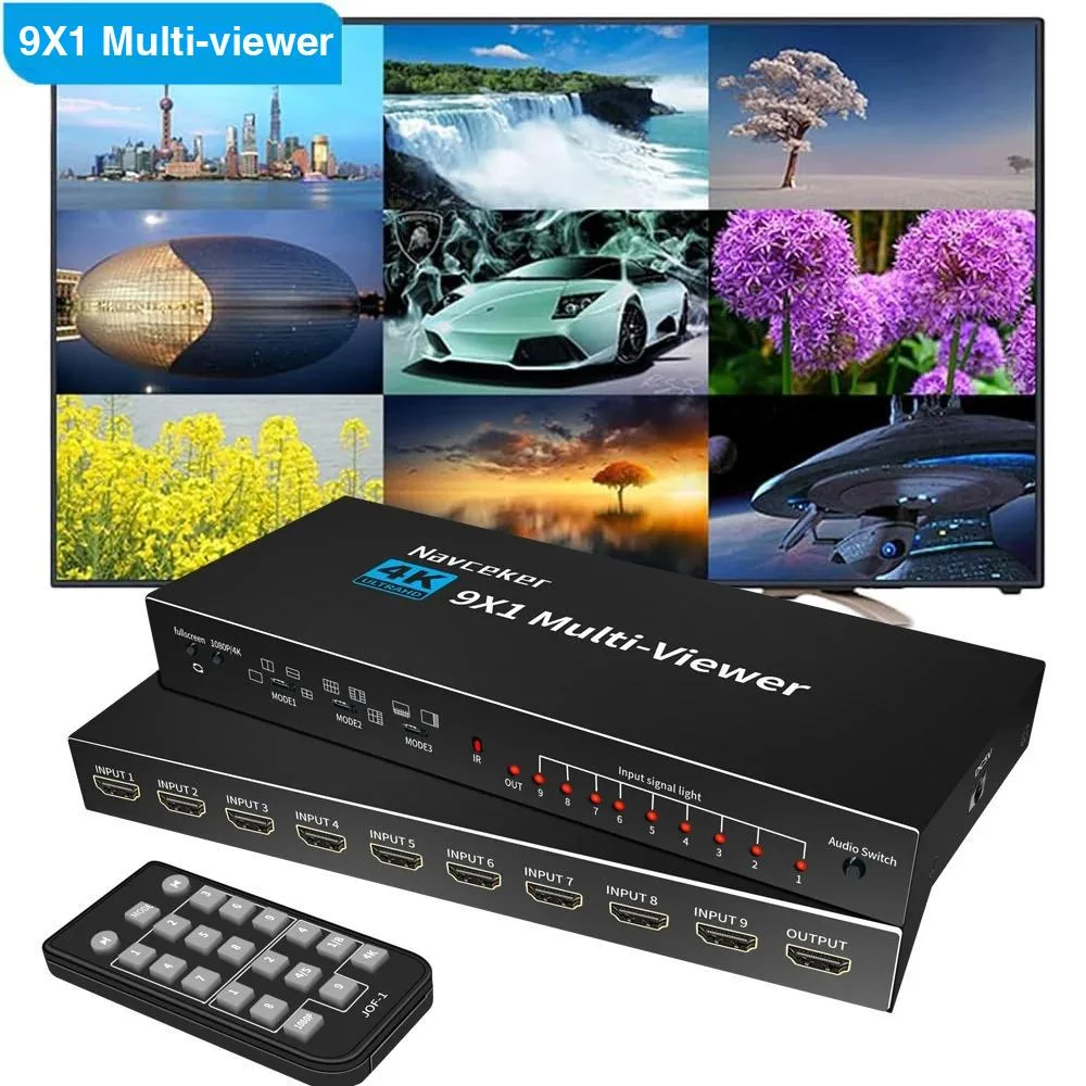 LUOM LUOM OZQF-1 9x1 HDMI Multi-viewer 4K@30Hz 10 modes — product photo