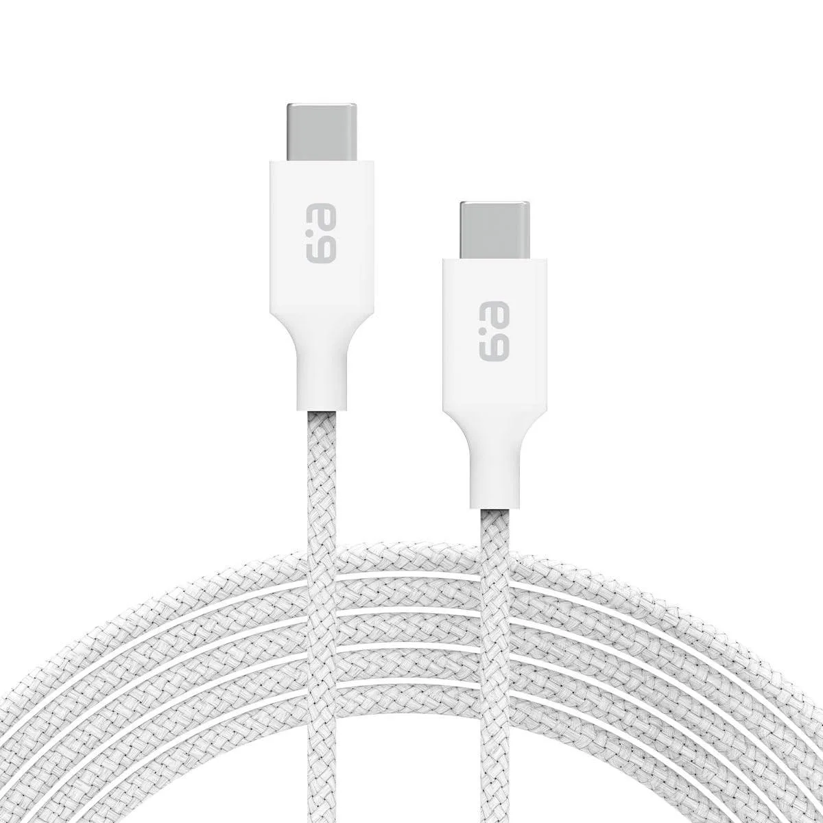 PureGear PureGear Braided USB-C to USB-C Cable 10ft White — product photo