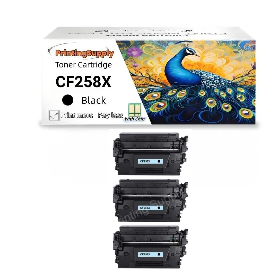 Aster Graphics Inc Aster Graphics Inc 3 Pack 58X CF258X Toner Cartridges Black 10000 pages — product photo