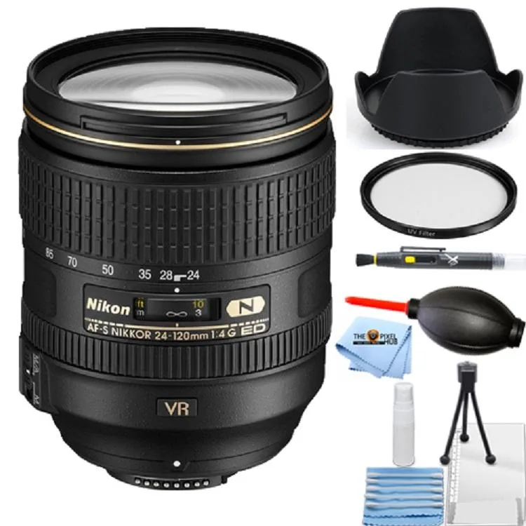 Nikon Global Nikon AF-S NIKKOR 24-120mm f/4G ED VR Lens UV Bundle — product photo