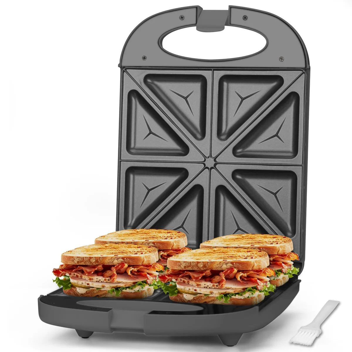 Baker's Friend BF2-SM01GR panini maker, graphite — product photo