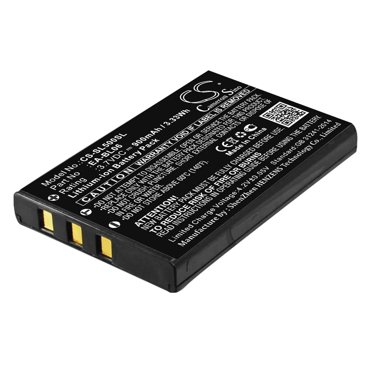 Cameron &amp; Co Cameron &amp; Co DS-CS-SL500SL 3.7V 900mAh Li-ion battery for Sharp Zaurus EA-BL06 — product photo