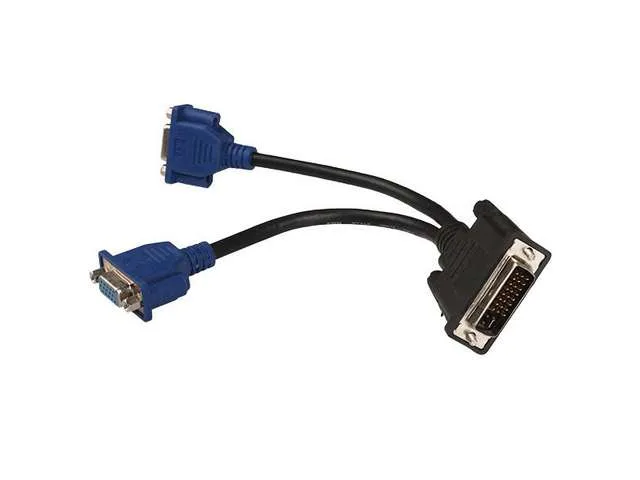 TeKit TeKit DVI-I 24+5 Male to Dual 15-pin VGA Female Y Splitter Cable — product photo