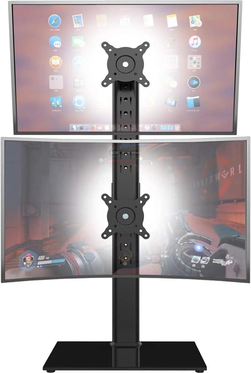 BFKK BFKK Dual Monitor Stand Vertical Stack 13-34 in 44 lbs Black — product photo
