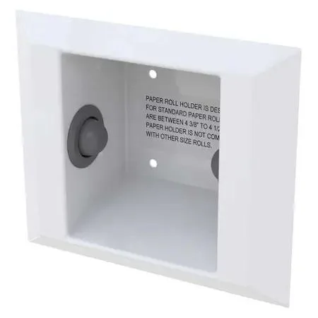 Bestcare Bestcare WH1845B Industrial Toilet Paper Holder White Stainless Steel — product photo