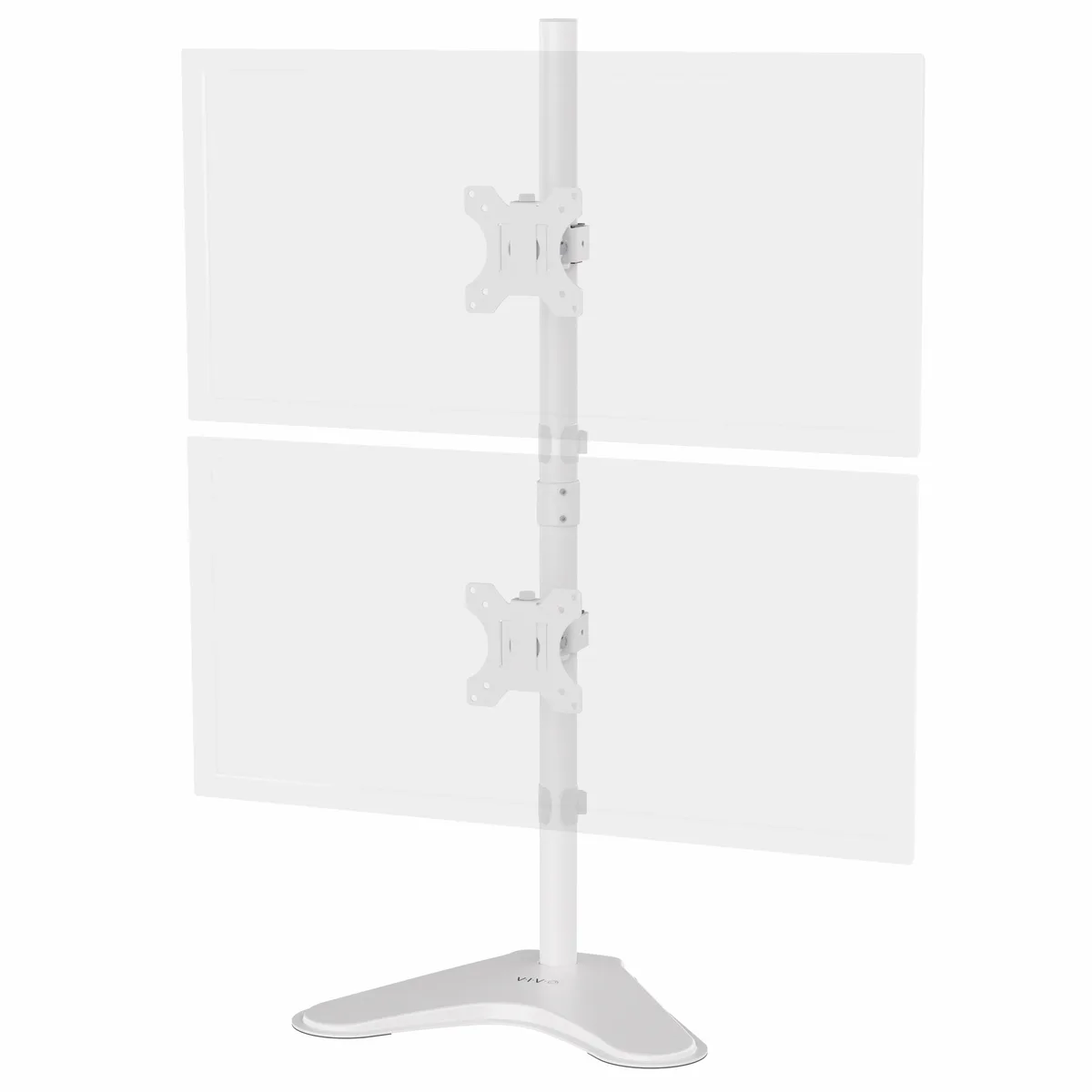 VIVO VIVO White Dual Vertical Monitor Stand 34" 35" Pole monitor accessory — product photo
