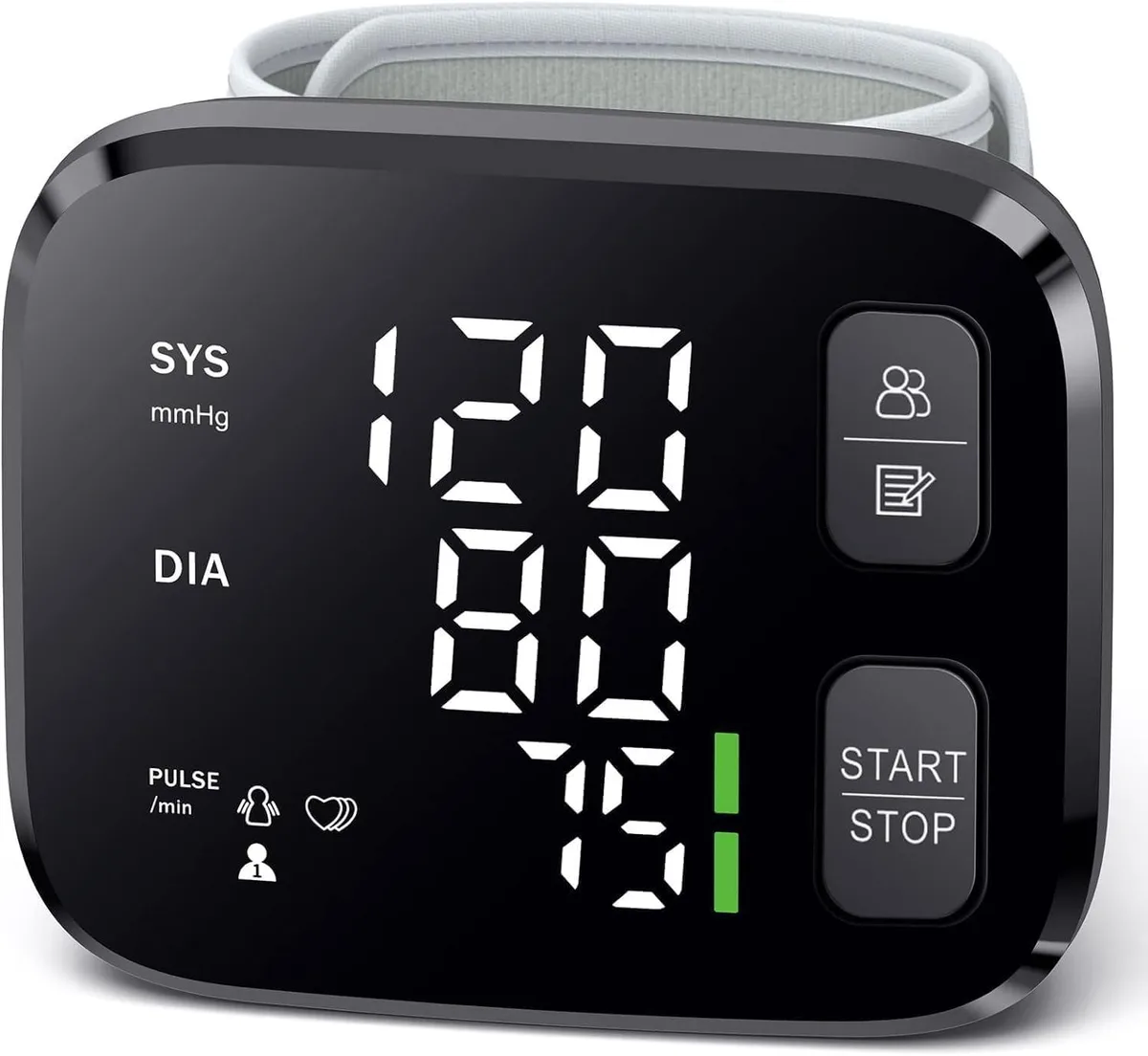  Wishlove W06 wrist blood pressure monitor 2 users 240 memory 4.9-8.5 in cuff — product photo