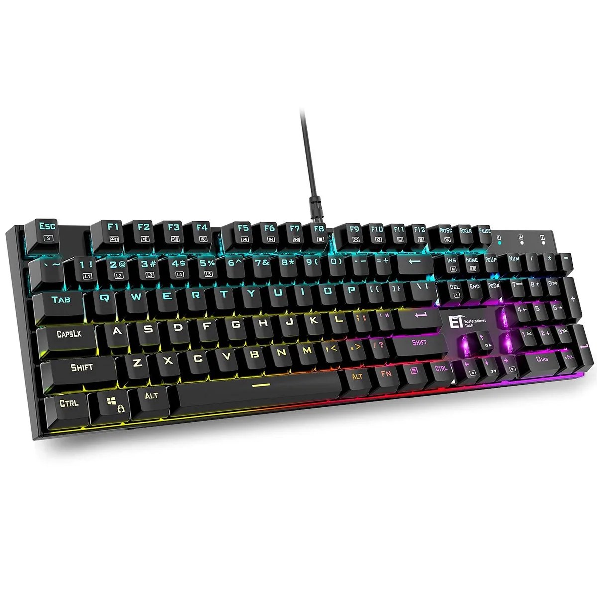 Redragon Mechanical Gaming Keyboard 104 Keys Blue Switch RGB Wired — product photo
