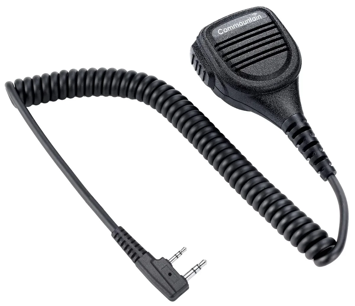  commountain Speaker Mic 2-Pin Kenwood 2.5mm 3.5mm Black — product photo