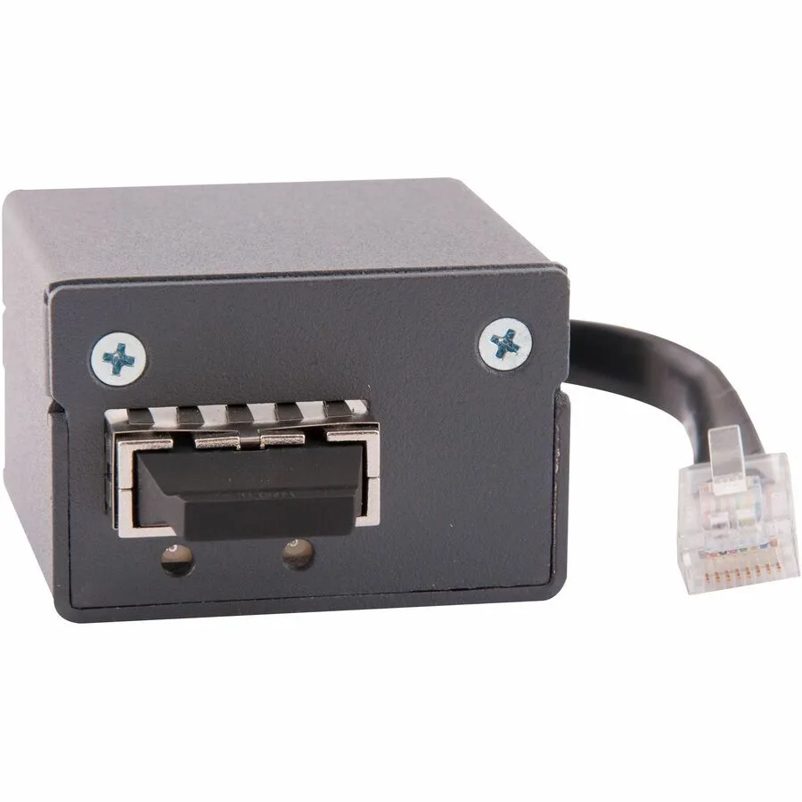 Small rectangular fiber adapter in matte black finish
