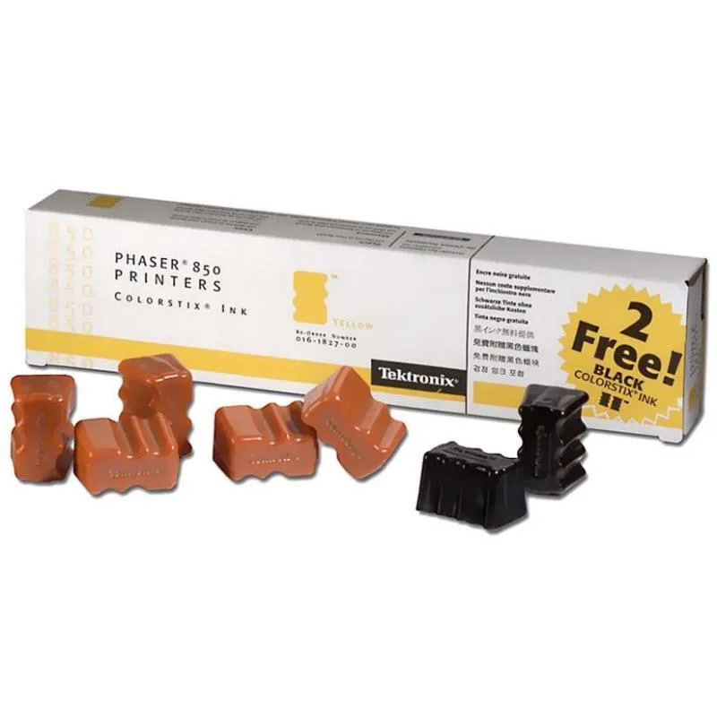 XEROX Xerox 016182700 Solid Ink ColorStix 5 Yellow 2 Black ink cartridges (genuine brands) — product photo