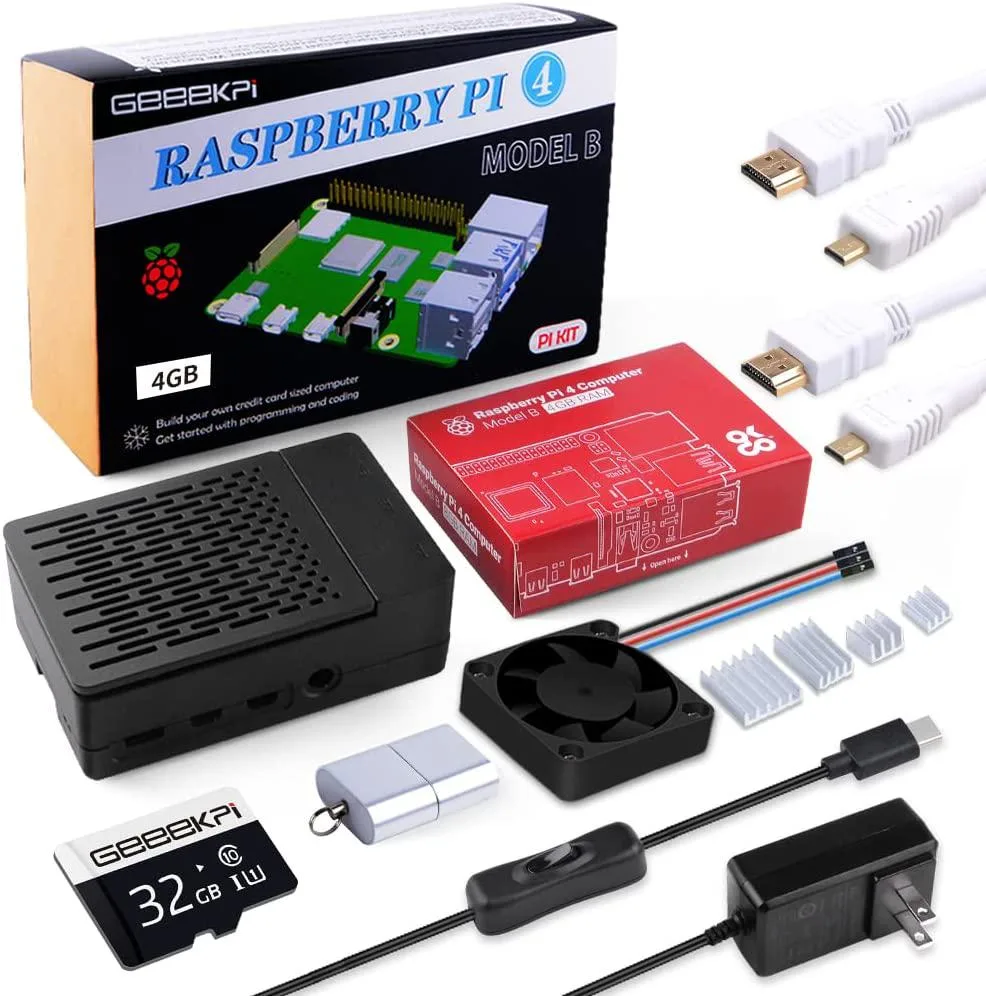 BFKK BFKK Raspberry Pi 4 4GB Starter Kit 32GB Edition with PWM Fan 3.6A Supply barebone mini PC — product photo
