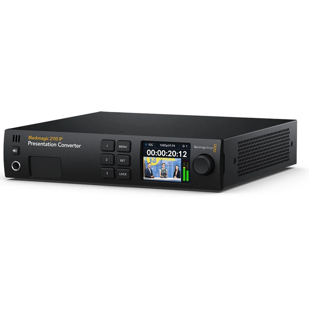 Blackmagic Design 2110 IP Presentation Converter with 2.2 inch display and 10G Ethernet