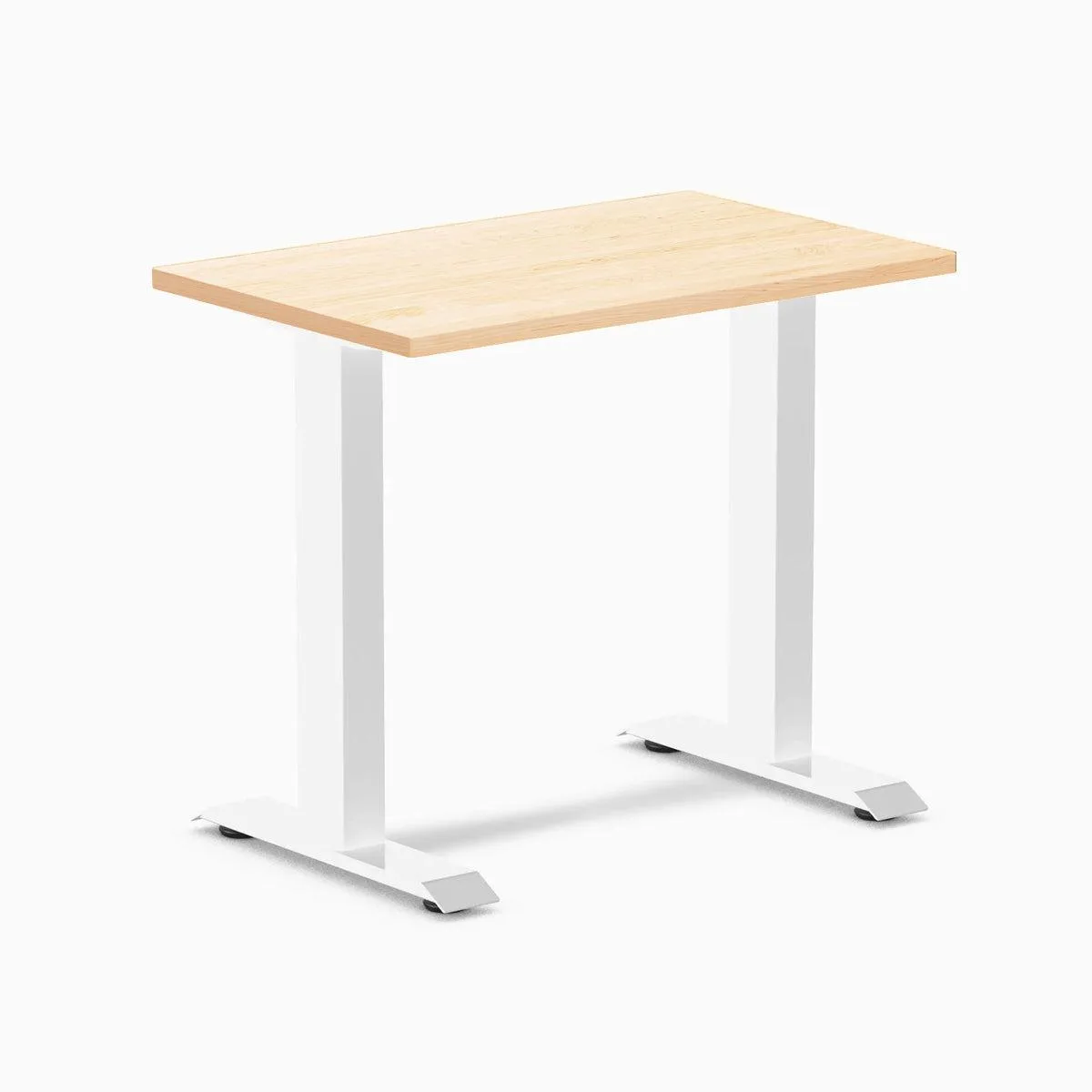 Desky Desky Zero Mini Hardwood Desk Maple 32 x 20 in White — product photo