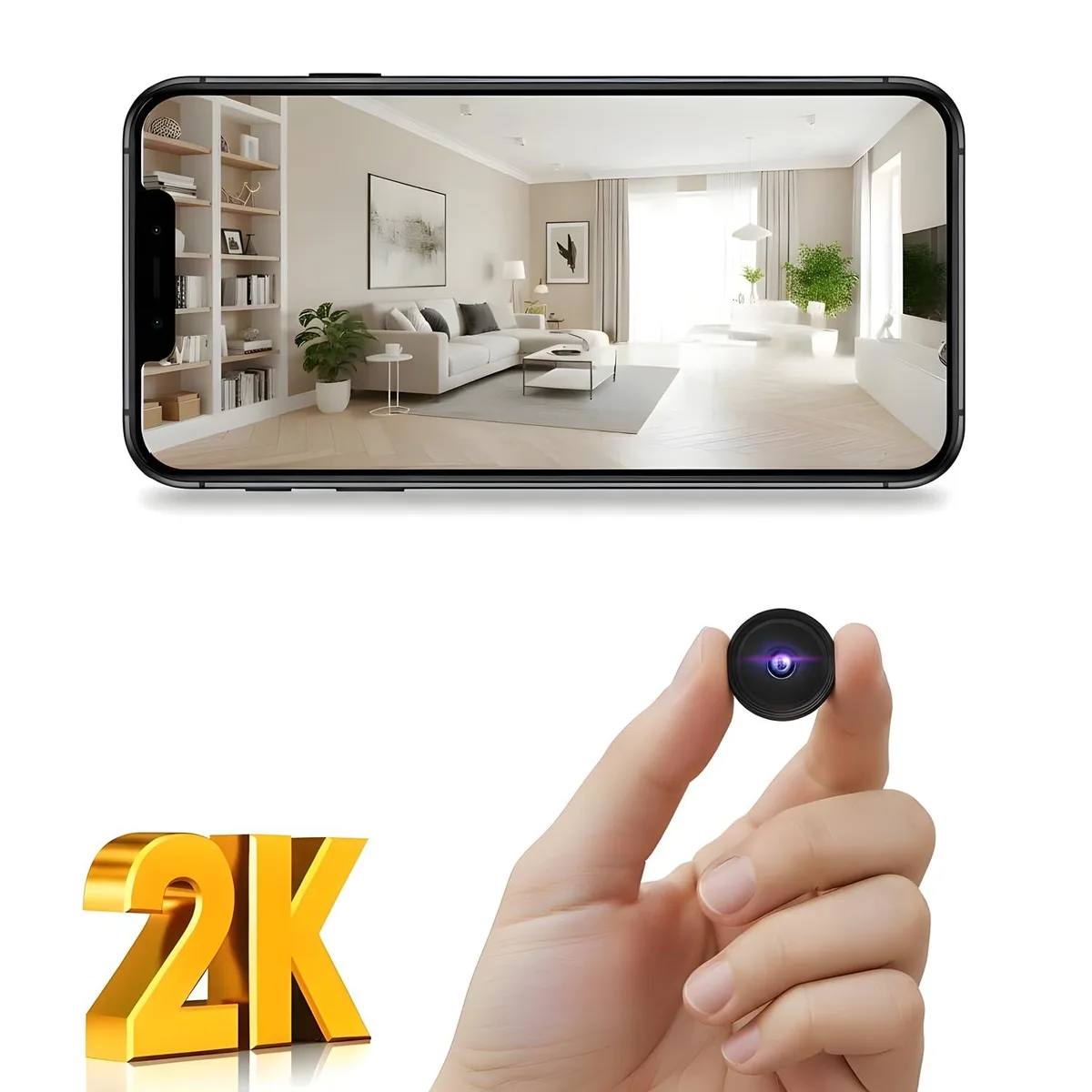  A9 2K WiFi Security Camera Black 2.4GHz 10m — product photo
