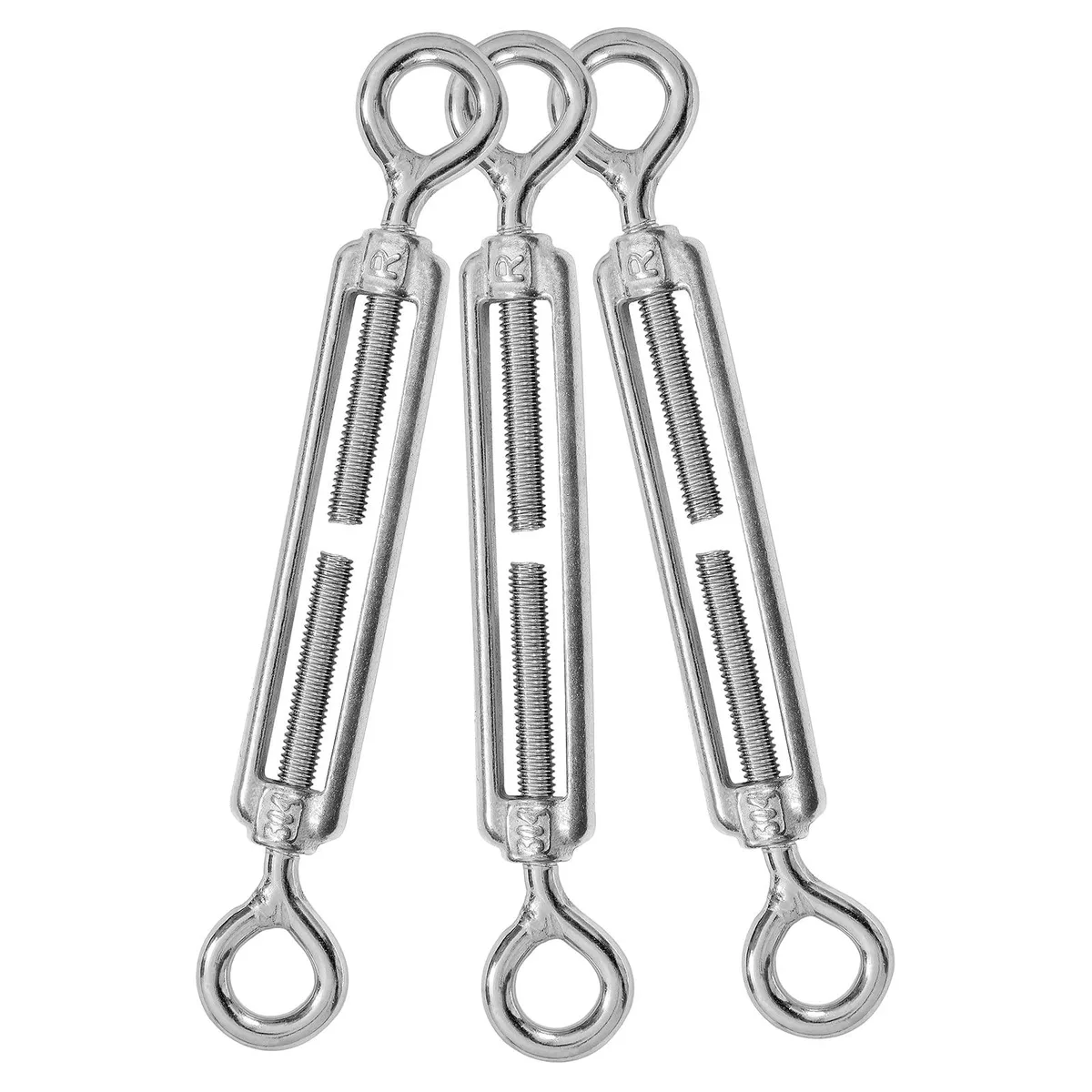 Jamiikury 3PCS M5 Eye & Eye Turnbuckle 304 Stainless Steel — product photo