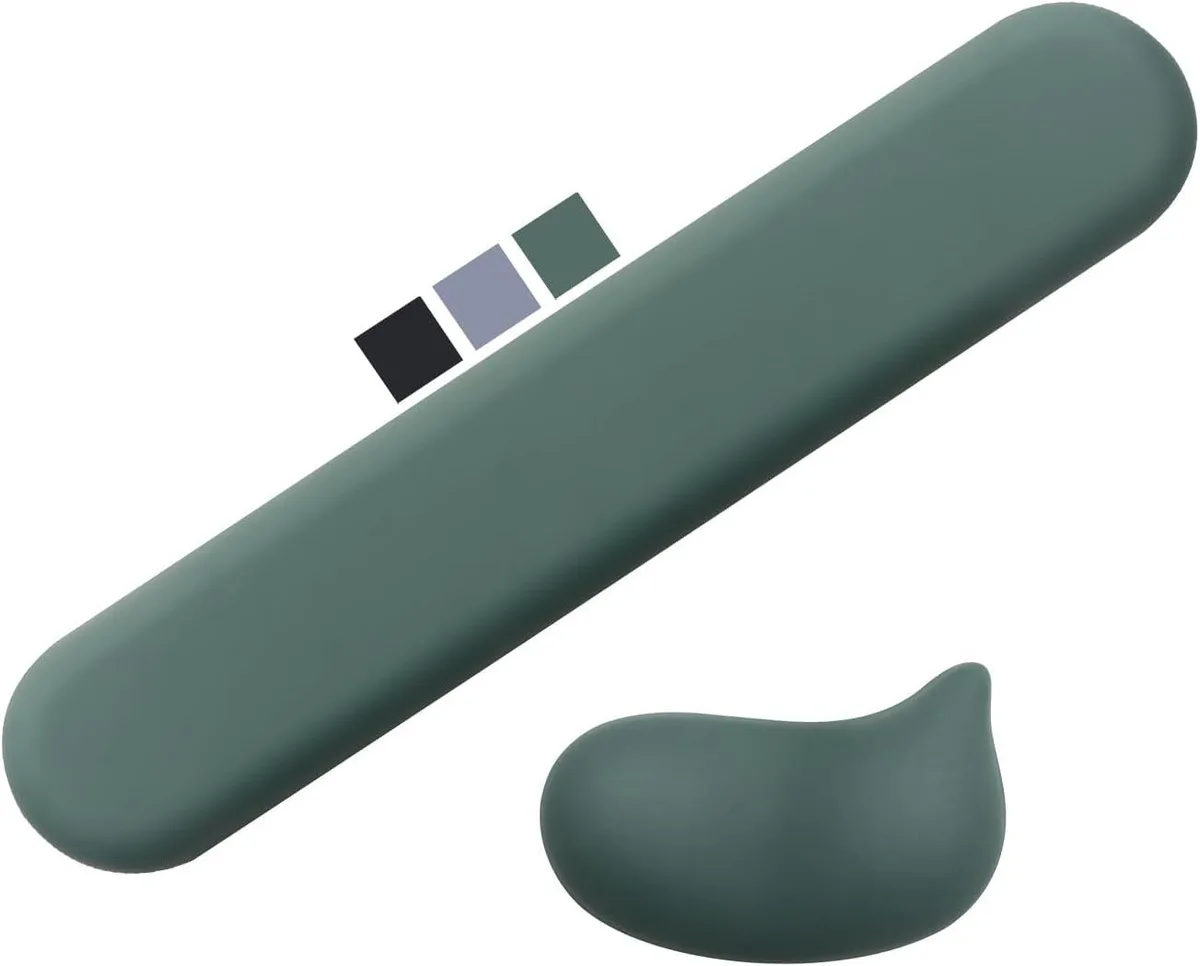 Emerson Emerson Wrist Rest Set Memory Foam Leather Green — product photo