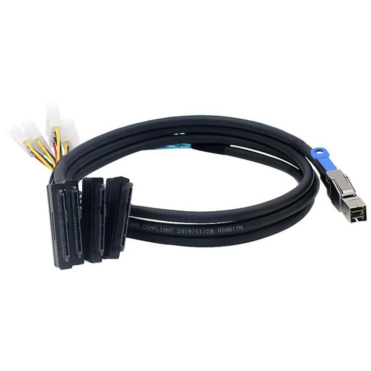 Avantalk Avantalk Mini SAS HD SFF 8644 to 4× SAS 8482 29P Cable with Power 6Gbps 28AWG 2M — product photo