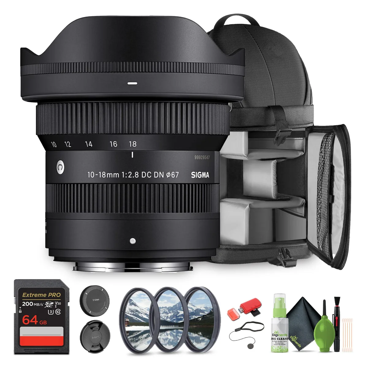 SIGMA SIGMA 10-18mm f/2.8 DC DN Contemporary FUJIFILM X Bundle 1 camera lens — product photo