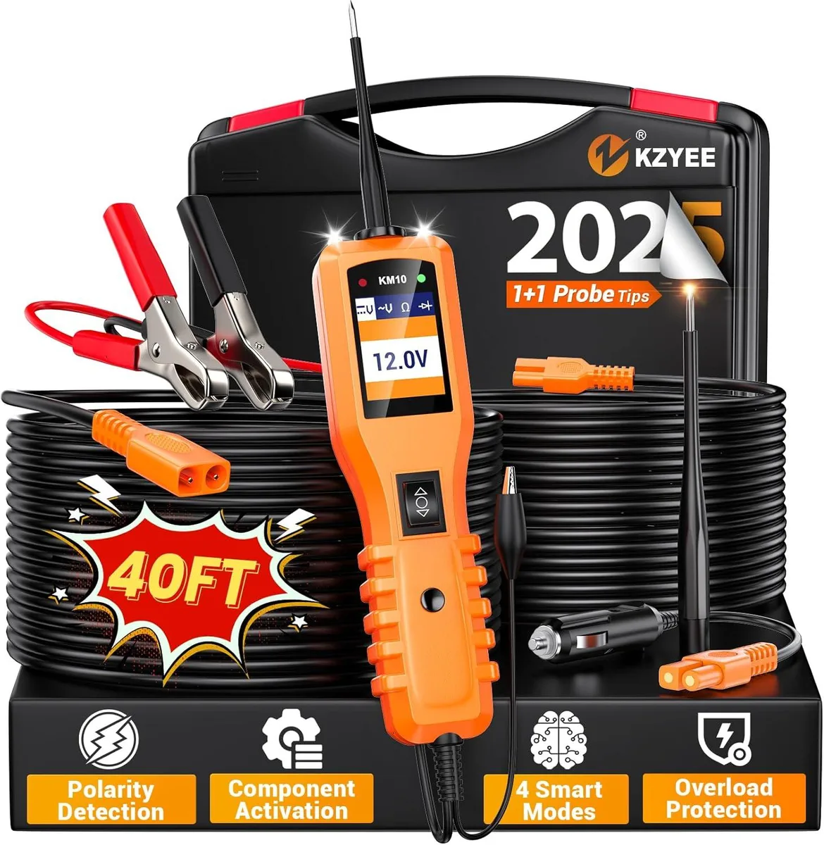 WUQ WUQ KM10 Power Circuit Probe Kit 12V 24V 40FT Cable — product photo