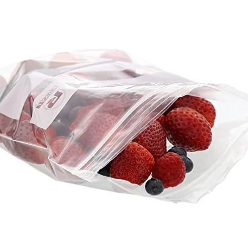 Clear quart zipper bags in bulk pack of 500