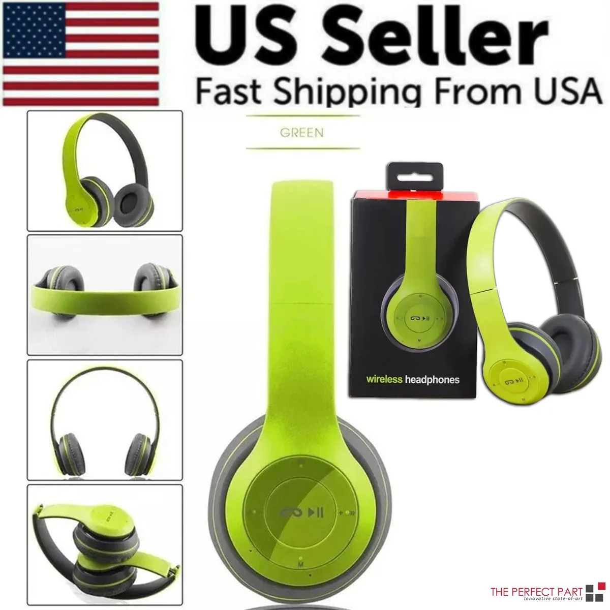 The Perfect Part The Perfect Part JoYM90 bluetooth headset Bluetooth 5.0 40mm driver Green — product photo