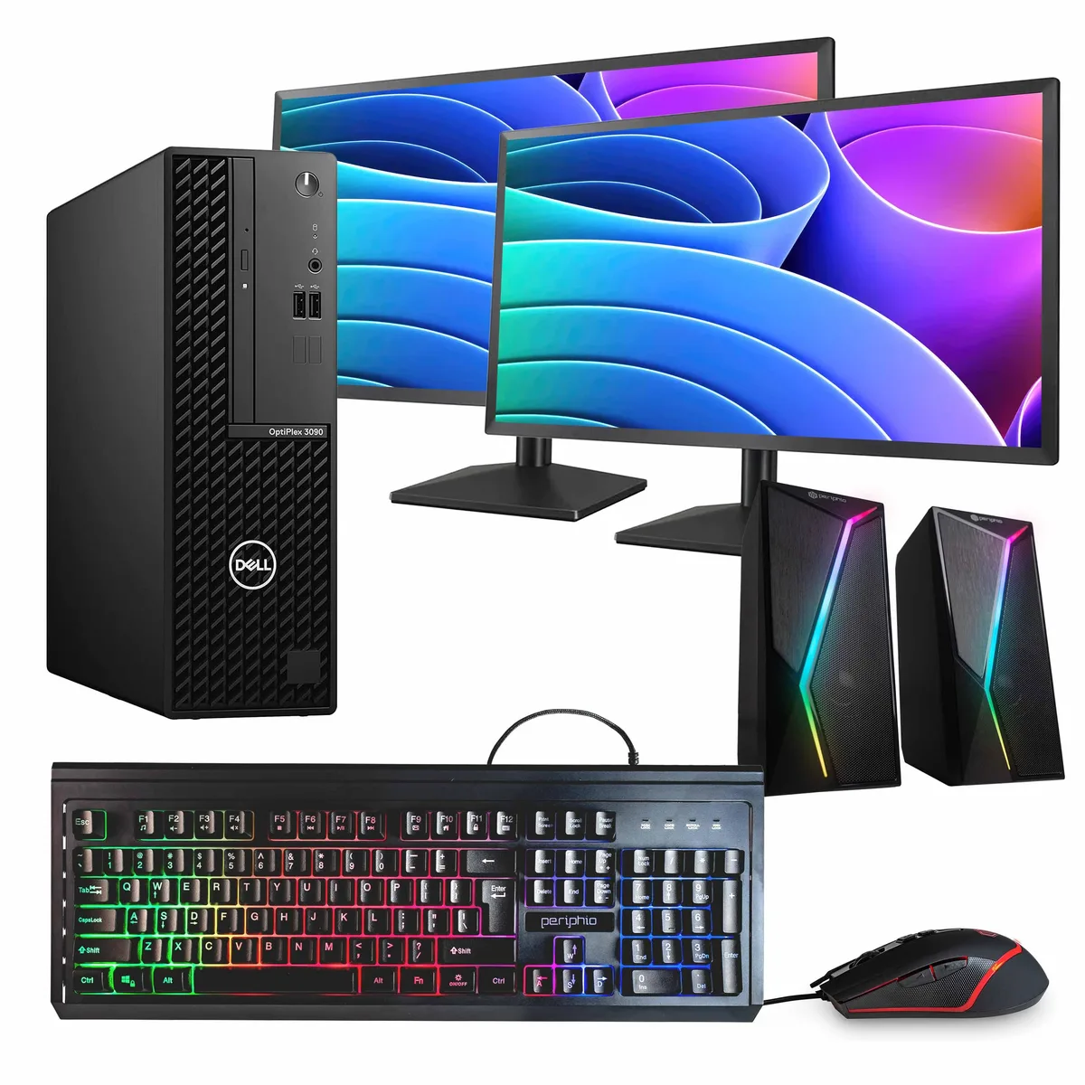DELL DELL OptiPlex 3090 Desktop PC i5-10505 32GB 2TB SSD Win11 Pro Dual 24" Quadro P620 — product photo