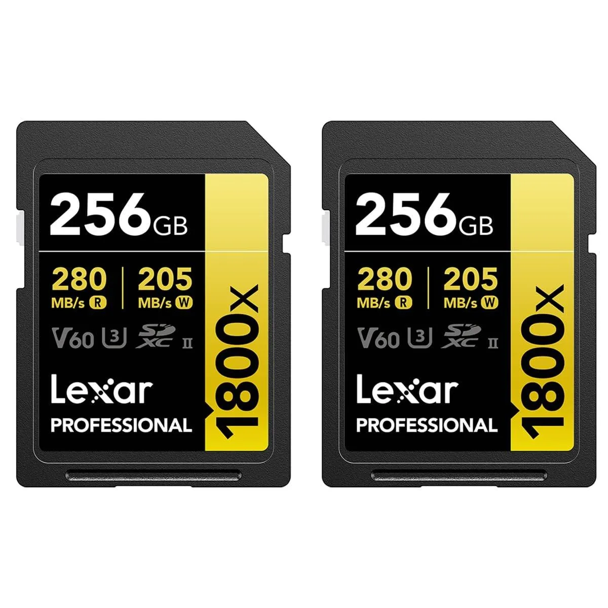 Lexar Lexar Professional 1800X 256GB SDXC UHS-II 2-pack 2 in 1 accessory — product photo