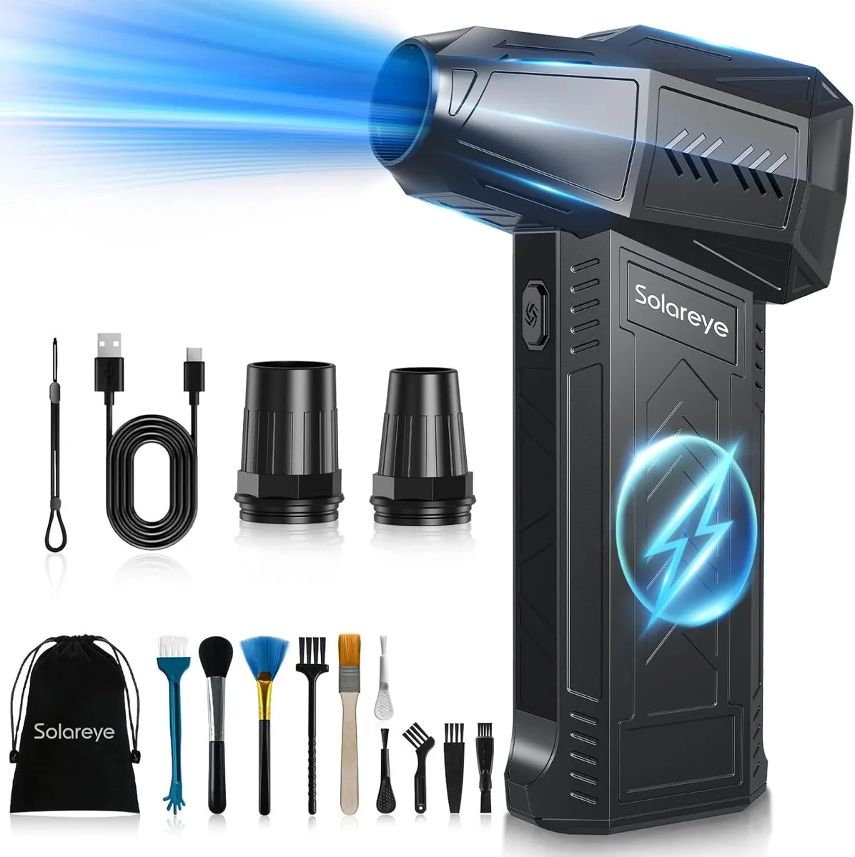 Adepix Adepix Compressed Air Duster 180000RPM Cordless Rechargeable 3 Gears Brushless Motor — product photo