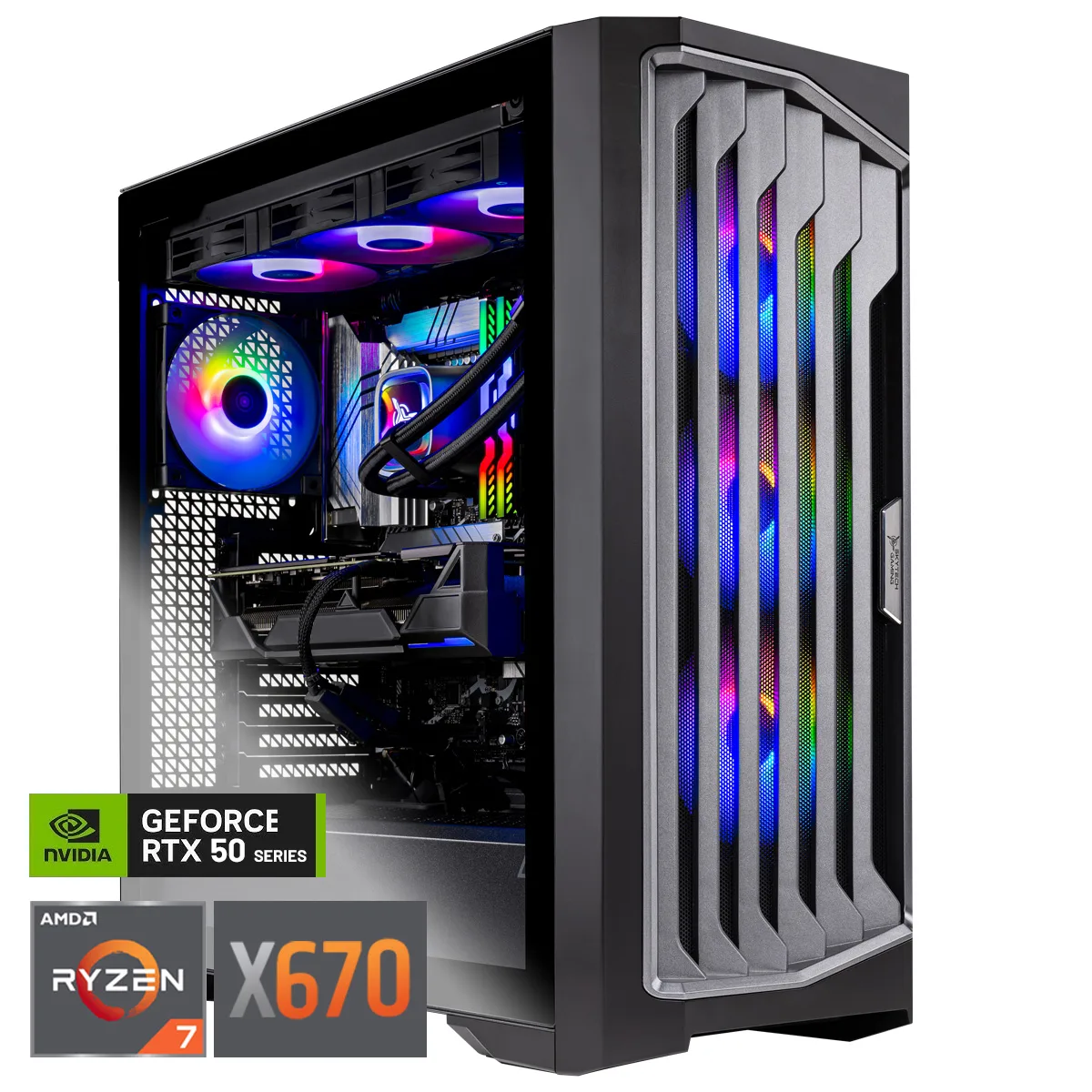 Skytech Skytech ST-LEGACY4-1805-B-AL gaming PC Ryzen 7 7800X3D RTX 5090 32GB 64GB DDR5 2TB NVMe — product photo