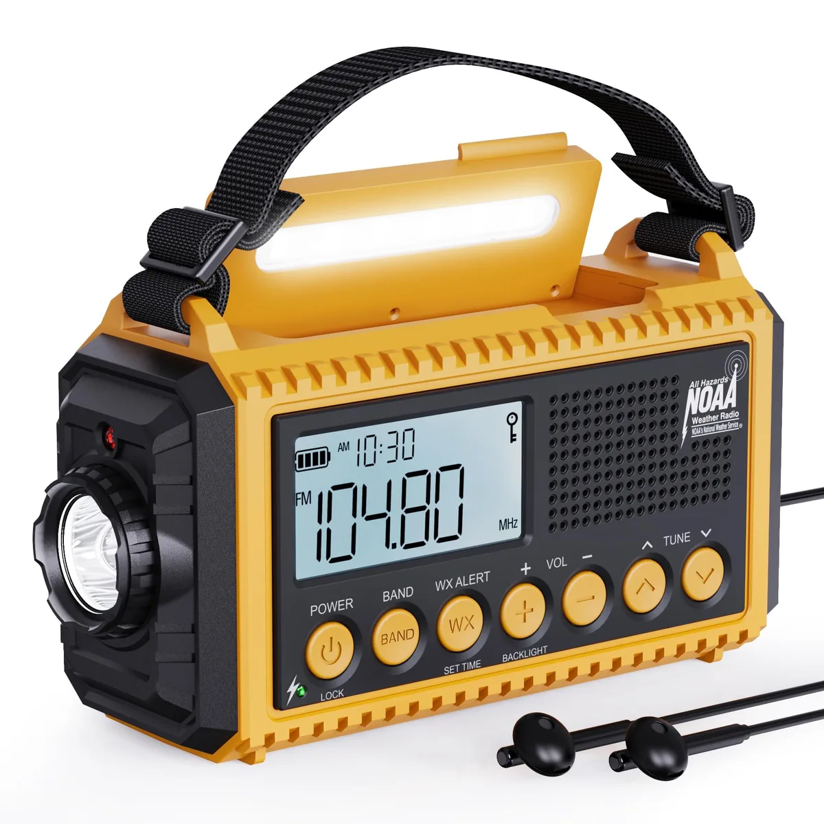 ROCAM CR1009 PRO Emergency Radio 5000mAh Yellow — product photo