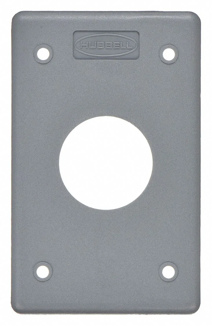 Hubbell Incorporated Hubbell Incorporated HBLP7FS Single Receptacle Wall Plate Graphite — product photo
