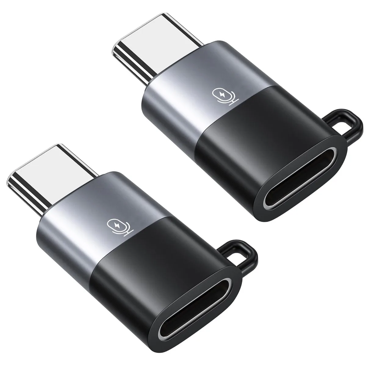 Vszerda Vszerda USB C to Lavalier Microphone Adapter 2 Pack Black Grey — product photo