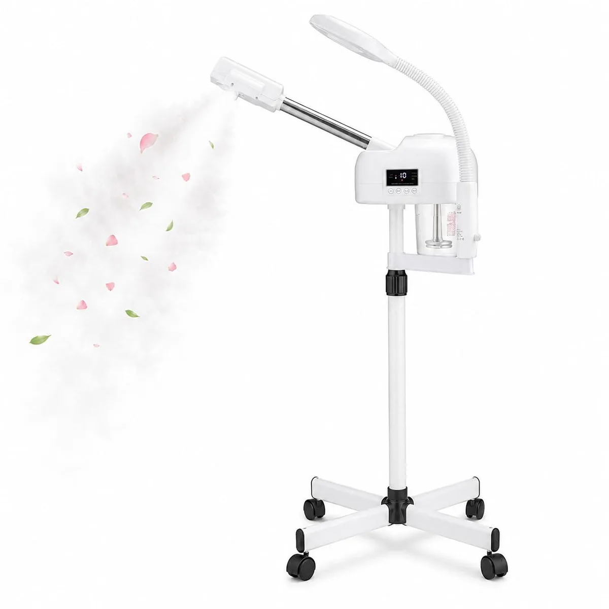  Winado 2-in-1 Facial Steamer 5X Magnification Lamp LCD Touch Screen White — product photo