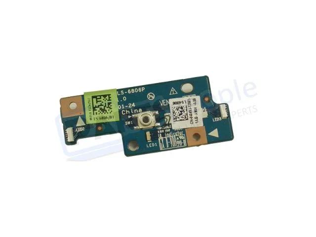Green rectangular circuit board with power button module and connector 4841J