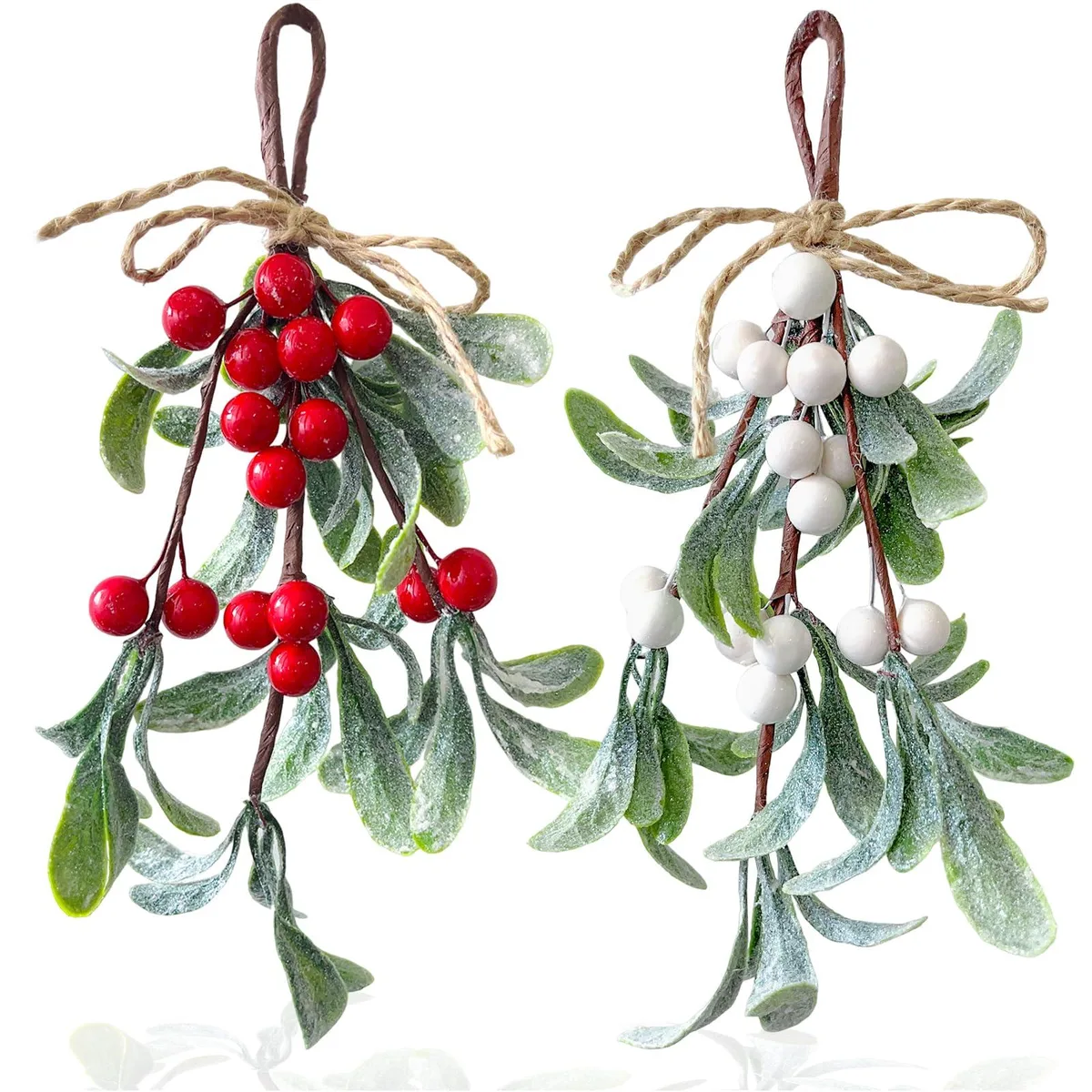  Jremreo 2 Pack Artificial Mistletoe Hanging Ornaments 9.44 Inches — product photo