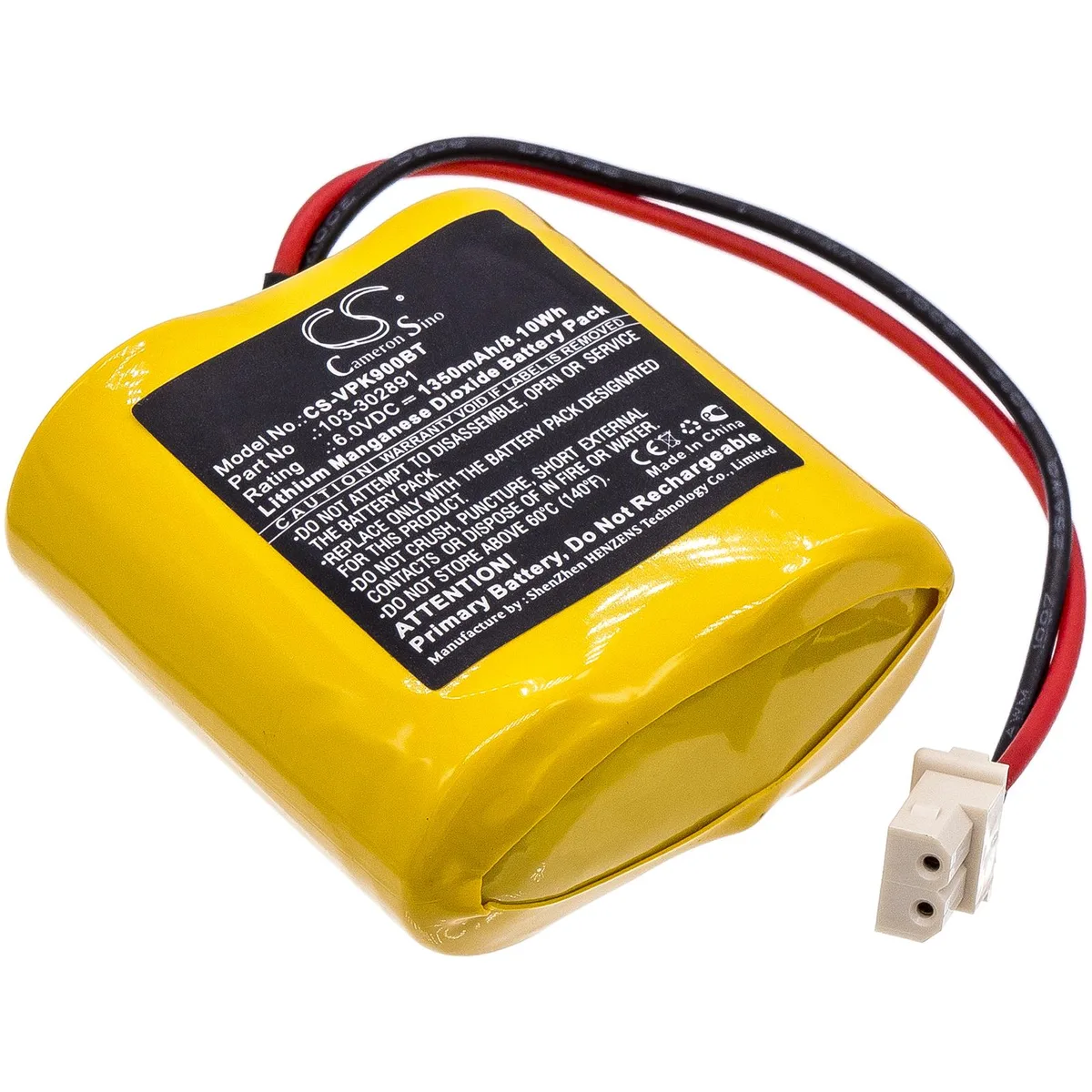 Cameron &amp; Co Cameron &amp; Co DS-CS-VPK900BT camera battery Li-MnO2 1.35 Ah Yellow — product photo